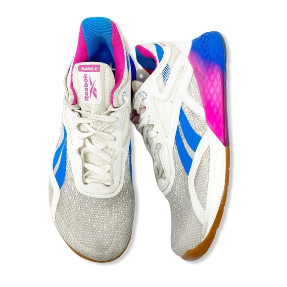Reebok Shoes - Reebok Nano X Sneakers Women's Training Pink Blue Size 9